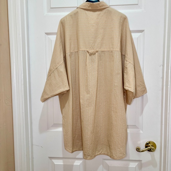 Everlane | NWT | The Cotton Tourist Short Sleeve Shirt | Orange Plaid sz L - Picture 8 of 11